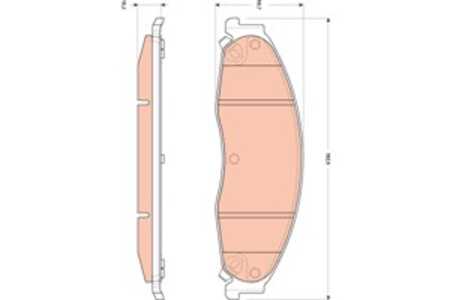 Bromsbeläggsats, Framaxel, cadillac cts, sts, 88959947, 88959954