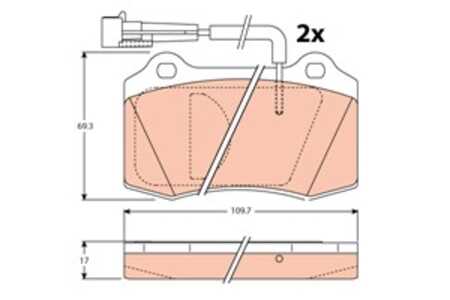 Bromsbeläggsats, Framaxel, chrysler viper, viper convertible, dodge viper cabriolet, lancia delta i, 0000009944338, 4720986, 47