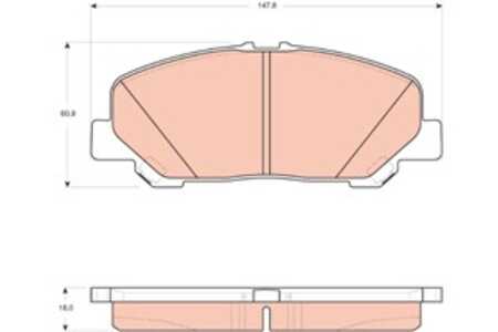 Bromsbeläggsats, Framaxel, toyota alphard / vellfire, previa iii, 04465-28520