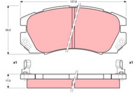 Bromsbeläggsats, Framaxel, subaru impreza kombi, impreza sedan, legacy i, legacy kombi i, legacy outback, 26296AA040, 26296FA04