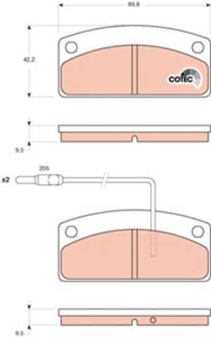 Bromsbeläggsats, Framaxel, piaggio m500, 0790710, 6G065, 6L065