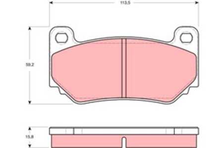 Bromsbeläggsats, Framaxel, mg mg tf, mgf, SFP 000170, SFP 000310, SFP 000311