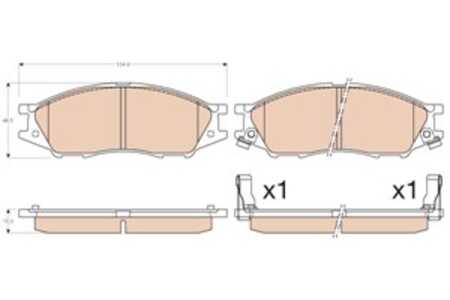 Bromsbeläggsats, Framaxel, nissan almera classic, 41060-95F0A, 41060-95F0B