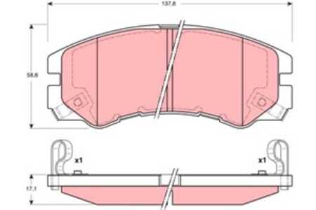 Bromsbeläggsats, Framaxel, isuzu,opel,vauxhall, 16 05 848, 16 05 913, 8971805250, 8971805251, 97113888, 97180525