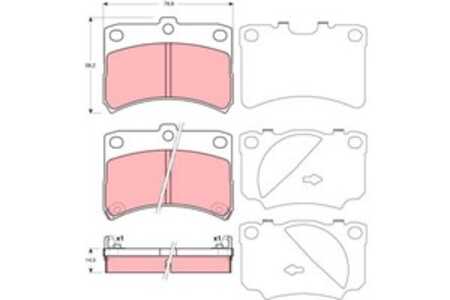 Bromsbeläggsats, Framaxel, daihatsu cuore v, 0449197202, 04491-97202, 0449197202000, 04491-97202-000