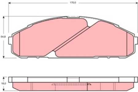 Bromsbeläggsats, Framaxel, nissan patrol gr iv, 41060-37J91, 41060-37J93, D1060-37J90