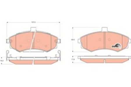 Bromsbeläggsats, Framaxel, hyundai elantra iii, elantra sedan iii, matrix, 5810117A010, 58101-17A10, 58101-2DA30, 581012DA31, 5