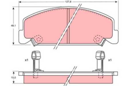 Bromsbeläggsats, Framaxel, honda accord ii, accord aerodeck iii, accord hatchback ii, civic shuttle iv, 064A5-SA6-670, 45022-SA