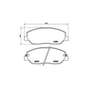 Bromsbeläggsats, Framaxel, hyundai,kia,ssangyong, 48130341A0, 4813036B00, 581010WA00, 581012BA00, 581012BA10, 581012JA11, 58101