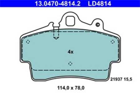 Bromsbeläggsats, Framaxel, porsche boxster, cayman, 986 351 939 11, 986 351 939 13, 986 351 939 15, 987 351 939 02, 987 351 939