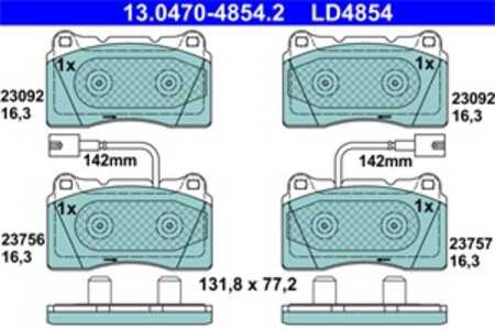 Bromsbeläggsats, Framaxel, alfa romeo giulietta, giulietta skåp/halvkombi, 77365490