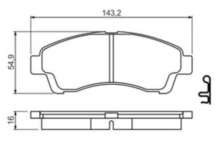 Bromsbeläggsats, Framaxel, mazda b-serie, b-serie flak/chassi, UGY1-33-28Z, UGY93323Z