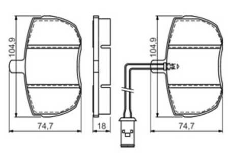 Bromsbeläggsats, Framaxel, land rover discovery i, range rover i, 1906038, 6567001, 7963999, 89VB2K021BA, 89VB2KO21BA, GBP 287,