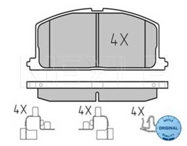 Bromsbeläggsats, Framaxel, toyota, 04465 12240, 04465-10040, 04465-12040, 04465-12090, 04465-12240, 0446516120, 04465-16120, 04