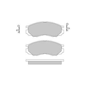 Bromsbeläggsats, Framaxel, chrysler,honda,hyundai,mitsubishi,proton, MB389538, MB389541, MB699174, MB699266, MB699702, MB858375