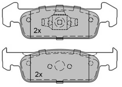 Bromsbeläggsats, Framaxel, dacia,renault,toyota, 4106 096 46R