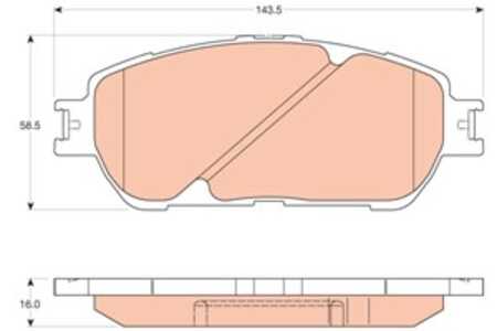 Bromsbeläggsats, Framaxel, lexus es, 04465-33270