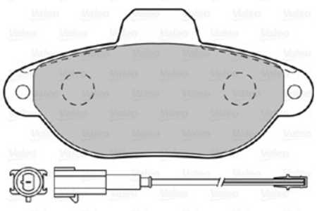 Bromsbeläggsats, Framaxel, fiat 500, ford ka, 1559698, 1669578, 1675620, 1731172, 1736940, 1778385, 77364635, 77365191, 7736530