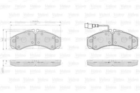 Bromsbeläggsats, Framaxel, iveco daily buss iii, daily flak/chassi iii, daily skåp iii, 2994086, 2995631, 2996091, 2996605, 299