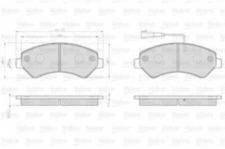 Bromsbeläggsats, Framaxel, citroën,fiat,peugeot, 1612433680, 1612433780, 77366024, 77367090