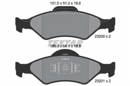 Bromsbeläggsats, Framaxel, ford,mazda, 1111857, 1111858, 1130715, 1206062, 1E123323Z, YS612K021AA, YS612K021BA, YS6J2K021AB