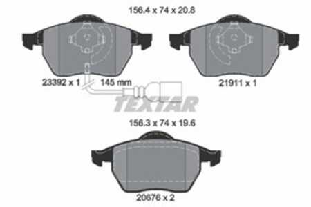 Bromsbeläggsats, Framaxel, audi,seat,skoda,vw, 1J0698151K, 1J0698151L, 1J0698151M, 1J0698151Q, 3A0698151, 3A0698151A, 8N0698151