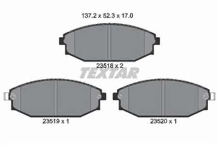 Bromsbeläggsats, Framaxel, hyundai galloper i, galloper ii, mitsubishi galloper, 58101M1A00, S2000100, SB000100