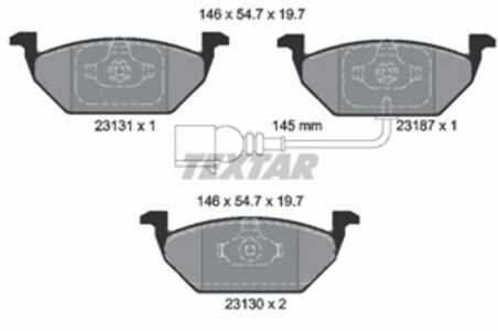 Bromsbeläggsats, Framaxel, audi,seat,skoda,vw, 180698151A, 1J0698151D, 1J0698151E, 1J0698151F, 1J0698151G, 1K0698151A, 1K069815