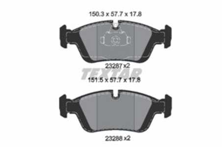 Bromsbeläggsats, Framaxel, alpina,bentley,bmw, 1160356, 1160357, 1160532, 1161437, 1161438, 1161445, 1161446, 1163850, 1164498,