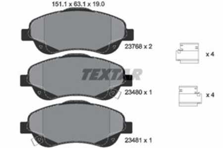 Bromsbeläggsats, Framaxel, toyota avensis, avensis kombi, avensis sedan, corolla verso, 0446505130, 0446505131, 0446505140, 044