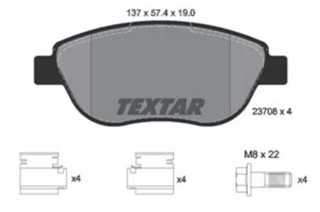 Bromsbeläggsats, Framaxel, citroën,fiat,lancia,peugeot, 1611140780, 1611140980, 1613704080, 1647862380, 71770080, 71770965, 773