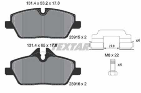 Bromsbeläggsats, Framaxel, bmw,mini, 2288854, 2288855, 34106863292, 34106884263, 34112288854, 34112288855, 34112289143, 3411228