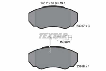 Bromsbeläggsats, Framaxel, citroën,fiat,peugeot, 425242, 425243, 425458, 71752979, 71770074, 71772526, 77362219, 77364862, 9949