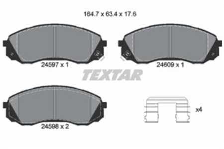 Bromsbeläggsats, Framaxel, hyundai h-1 cargo, h-1 travel, kia carnival / grand carnival iii, 581014DA00, 581014DC00, 581014DE00