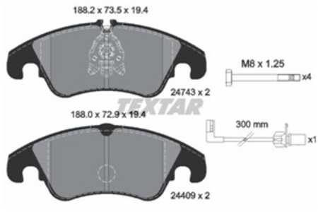 Bromsbeläggsats, Framaxel, audi a4 allroad b8, a4 b8, a4 b8 avant, a5, a5 cabriolet, a5 sportback, a6 c7 avant, 4GD698151, 8K00