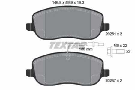 Bromsbeläggsats, Framaxel, citroën,fiat,lancia,peugeot, 0000077366761, 1617258380, 425220, 425231, 425457, 71772213, 77362236, 