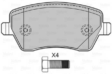 Bromsbeläggsats, Framaxel, dacia,lada,mercedes-benz,nissan,renault, 4106000Q0K, 41060-00Q0K, 410604076R, 410604775R, 410608481R