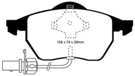 Bromsbeläggsats GREENSTUFF, audi,ford,seat,vw, 4B0698151, 4B0698151B