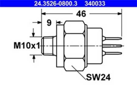 Bromsljuskontakt, Framaxel, audi,porsche,vw, 000 545 46 09, 000 545 65 09, 113 915 515 H, 113 945 515 B, 170 659, 3416621, 4803