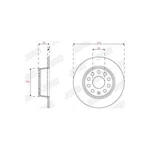 Bromsskiva, Bakaxel, Framaxel, audi,seat,skoda,vw, 5Q0615601, 5Q0615601B