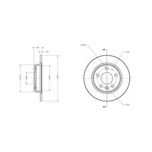 Bromsskiva, Bakaxel, ford galaxy i, seat alhambra, vw sharan, 1001094, 1023605, 1045995, 1137985, 1526694, 5VWX2A315AD, 7295020