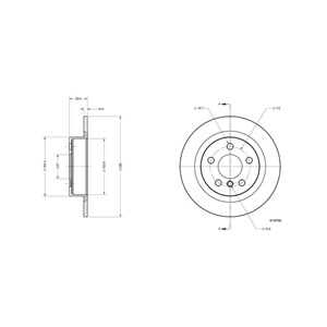 Bromsskiva, Bakaxel, bmw,mini, 34 21 6 799 367, 34 21 6 864 141, 34216799367, 34216864141