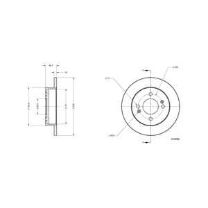 Bromsskiva, Bakaxel, hyundai i10 ii, 58411-B4300, 58411-B9000