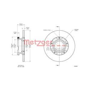 Bromsskiva, Bakaxel, ford, 1764282, 1783910, 2012584, 2040064, BK212A097AA, BK21-2A097-AA, BK212A097AB, BK21-2A097-AB, BK212A09