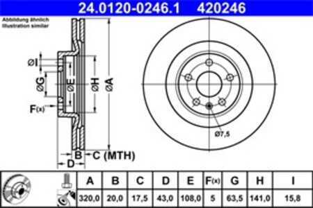 Bromsskiva, Bakaxel, volvo s60 iii, s90 ii, v60 ii, v90 kombi ii, xc60 ii, xc90 ii, 31400778