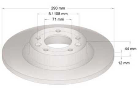 Bromsskiva, Bakaxel, peugeot 508 i, 508 sw i, 4249 G2, 96 865 639 80