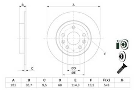 Bromsskiva, Bakaxel, mazda cx-3, D10E-26-251