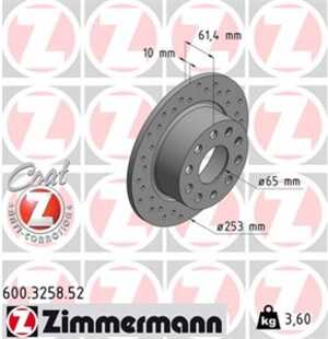 Bromsskiva, Bakaxel, skoda octavia iii, octavia combi iii, 5Q0 615 601 C