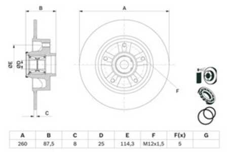 Bromsskiva, Bakaxel, renault megane halvkombi iv, 43 20 001 66R, 43 20 092 92R, 43 20 246 29R