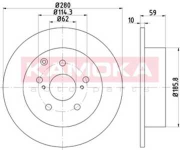 Bromsskiva, Bakaxel, toyota avensis, avensis kombi, avensis sedan, 4243105050, 42431-05050, 42431YZZAB